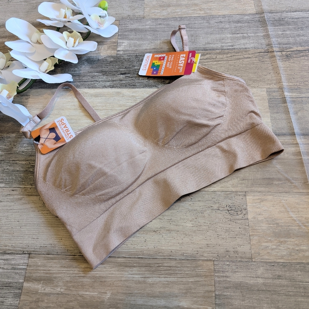 Warner's Beige Lightly Lined Wireless Bra Bralette Size M NWT